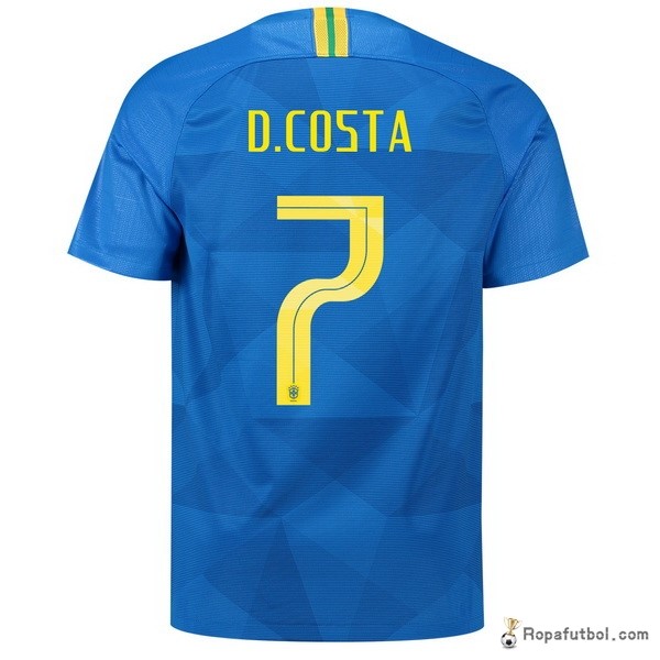 Camiseta Brasil Replica Segunda Ropa D.Costa 2018 Azul